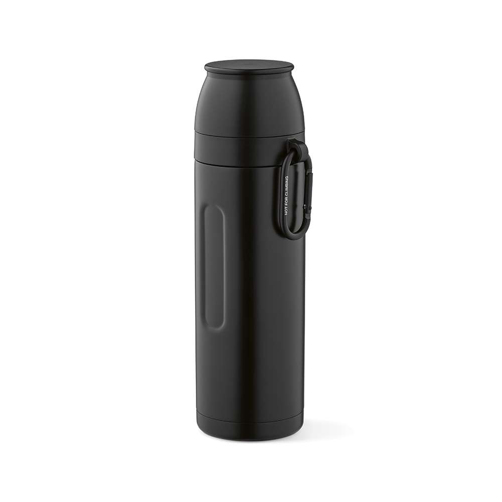 Loire Thermos aus recy. Edelstahl, 810 ml. Mit 2 Bechern und Karabiner