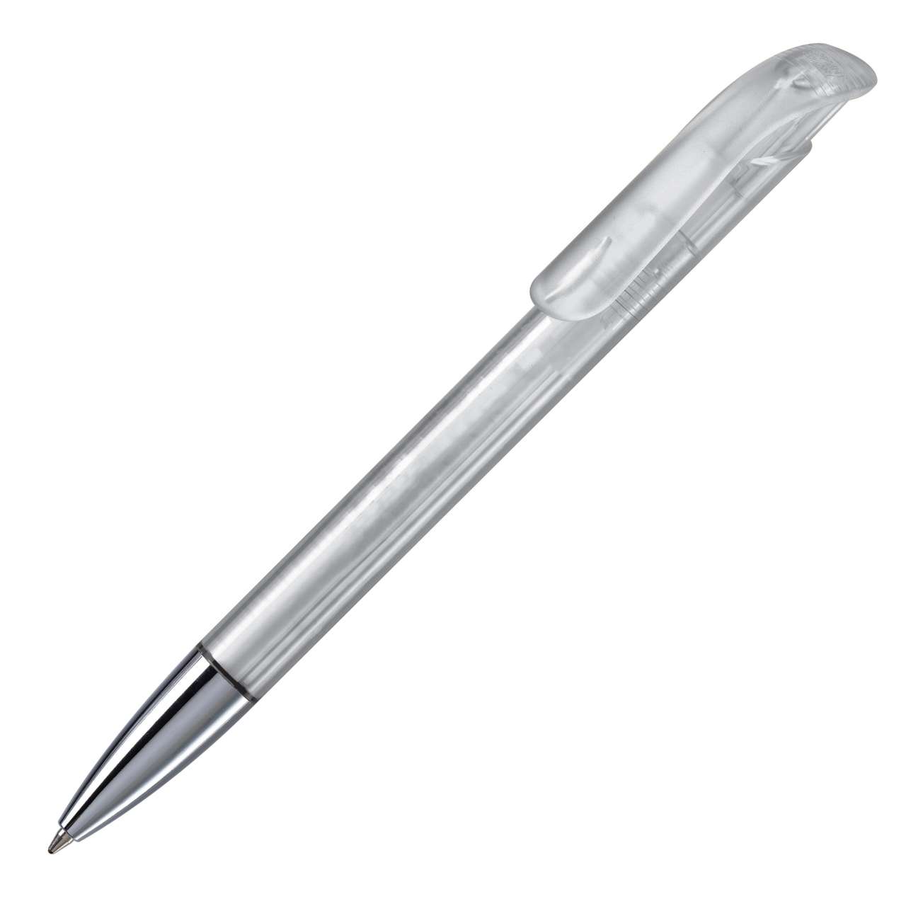 Kugelschreiber Atlas Transparent mit Metallspitze