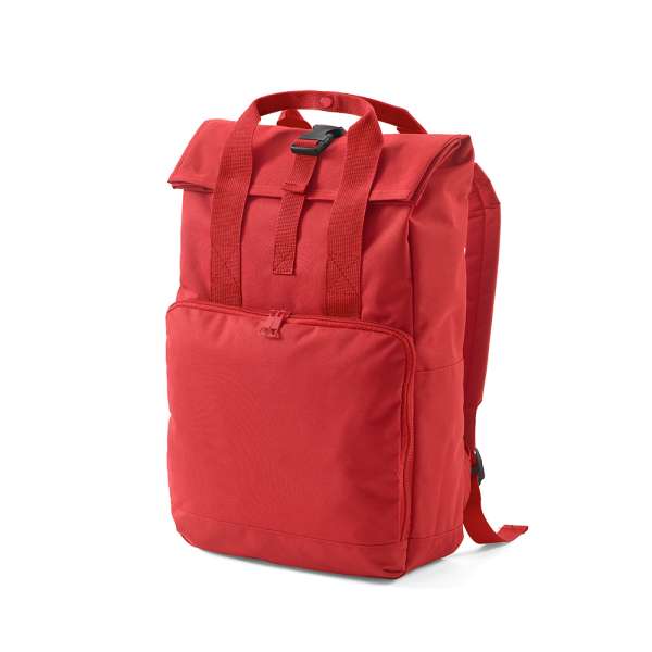 Warsaw 20L Rucksack aus rPET. Roll-Top- und Schnallenverschluss