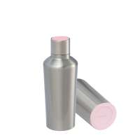 Flasche silber, Deckel hellmagenta, Boden hellmagenta