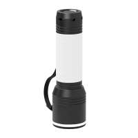 Taschenlampe schwarz, Ring weiß, Hülle weiß