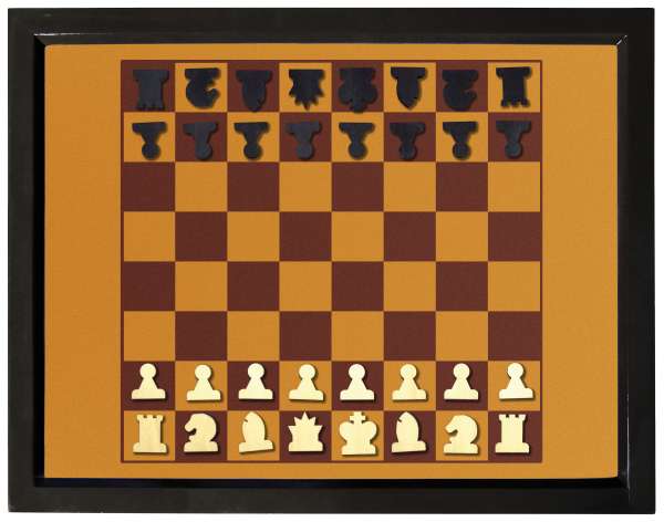 Wandspiel Schach braun / beige, magnetisch