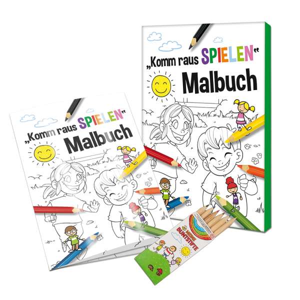 Malbuch / Mal-Set A6 - Komm-raus-spielen