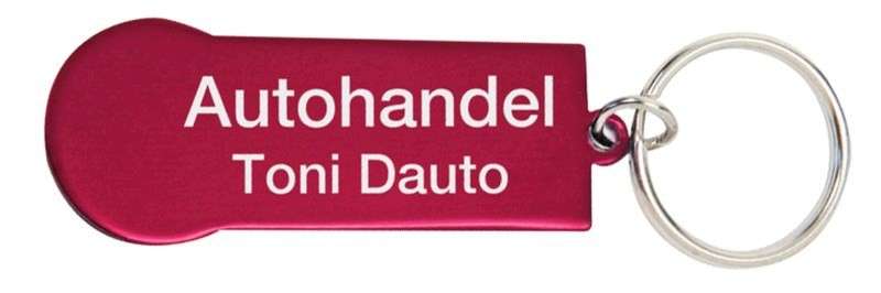 Einkaufswagen-Chip/Schlüsselanhänger Aluminium