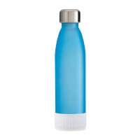 Flasche cyan, Hülle weiß