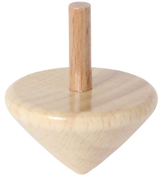 Kreisel natur D3,3cm, lackiert