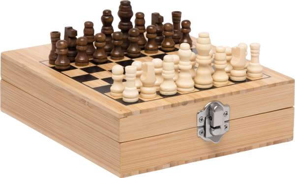 Weinset BAMBOO CHESS mit Schachspiel