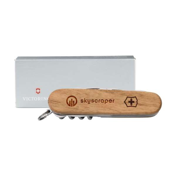 Victorinox Huntsman Wood Taschenmesser in einer Geschenkverpackung