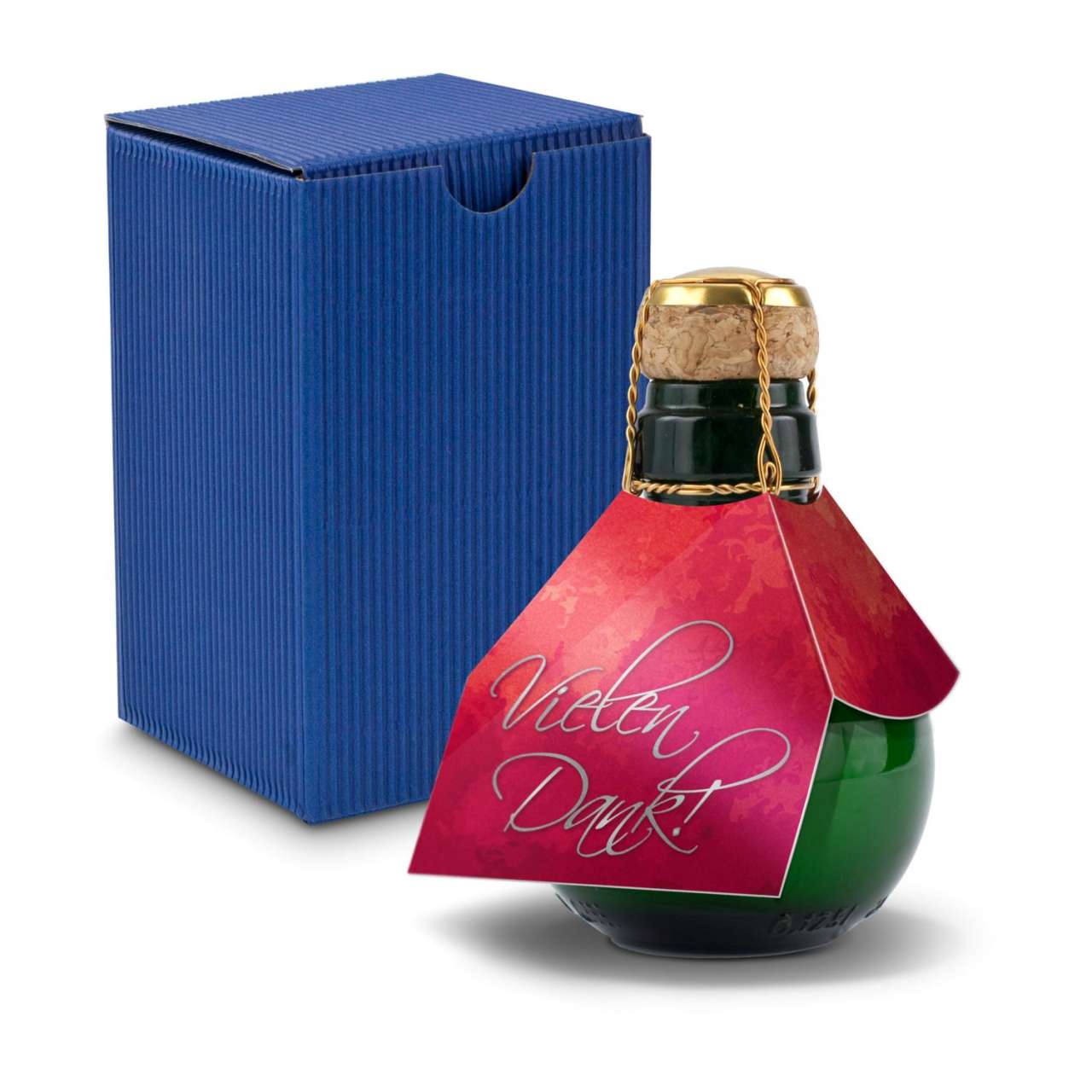 Kleinste Sektflasche der Welt! Vielen Dank - Inklusive Geschenkkarton in, 125 ml