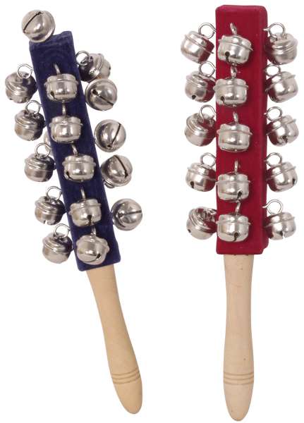 Schellenstab mit 21 Schellen, 2-farb. sort.
