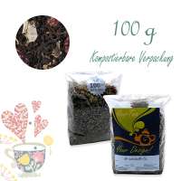 Kompostierbarer Zellglas-Beutel, Geprägtes Verschluss-Siegel aus Zuckerrohrpapier. Komplett abbaubar. Inhalt 100 g