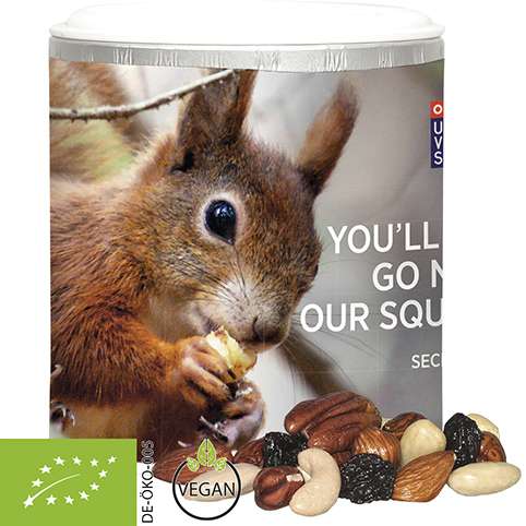 Bio Studentenfutter, ca. 50g, Pappdose Mini