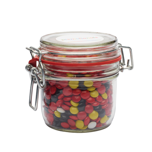 Weckgläschen 125 ml gefüllt mit ca. 80 gram Schoko-Mix