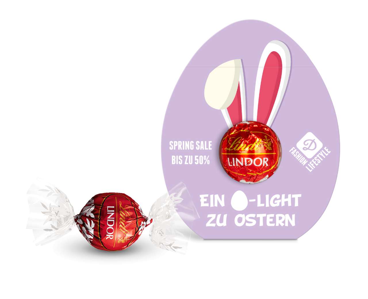 Lindt Lindor Kugel in Werbekartonage 