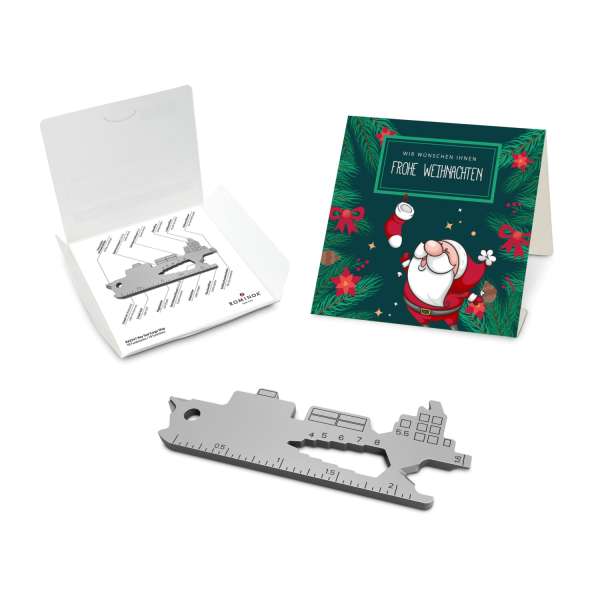 Geschenkartikel: ROMINOX® Key Tool Funktionen) im Motiv-Mäppchen Frohe Weihnachten