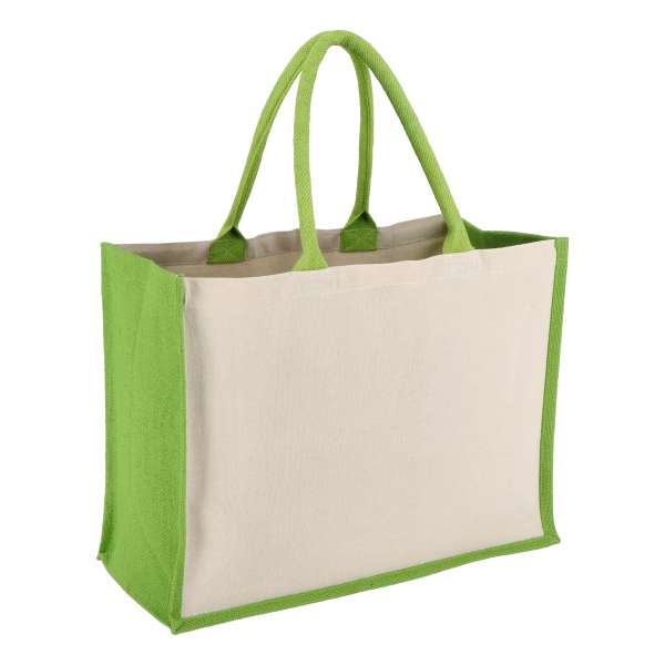 Jute-Baumwolle Tragetasche OEKO-TEX® 42,5 x 19 x 32cm 320g / m²