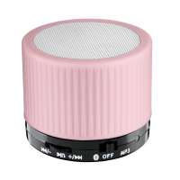 Lautsprecher schwarz, Gitter weiß, Hülle hellmagenta