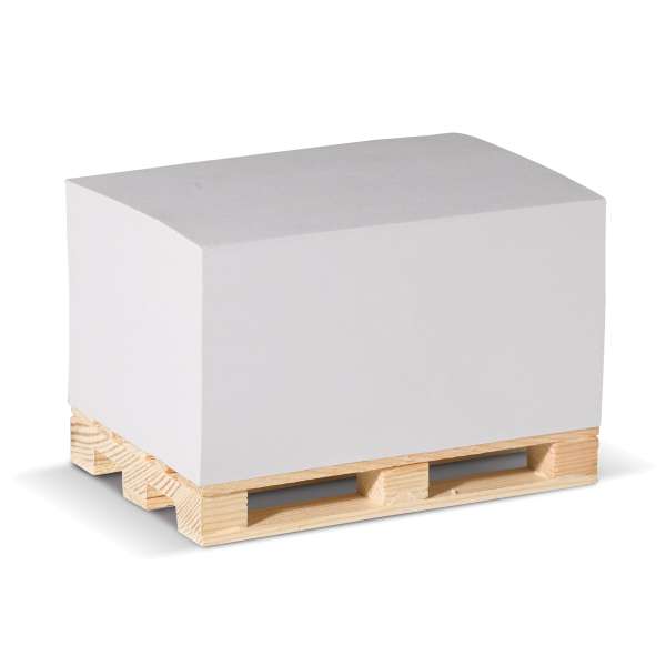 Zettelblock Pad 12 x 8x6cm auf Holzpalette