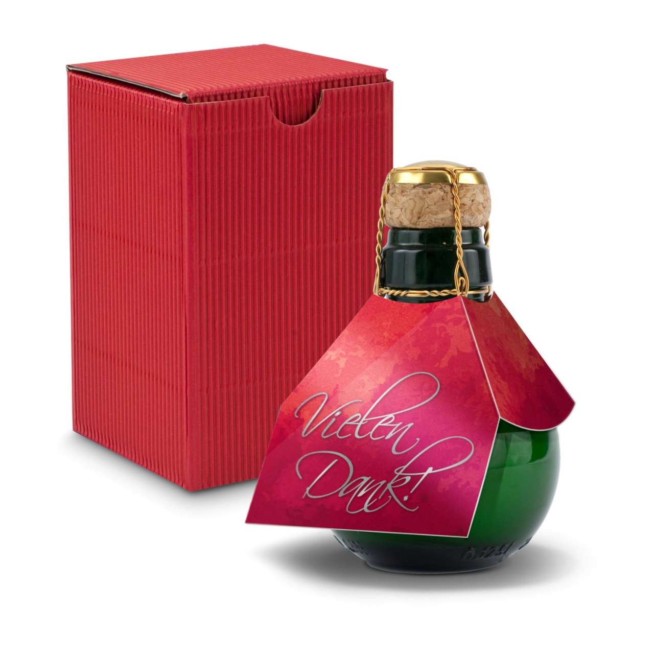 Kleinste Sektflasche der Welt! Vielen Dank - Inklusive Geschenkkarton in, 125 ml
