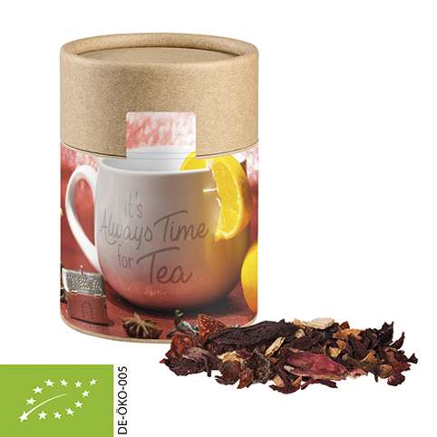 Bio Weihnachts Früchtetee, ca. 60g, Kraftpapierdose Midi