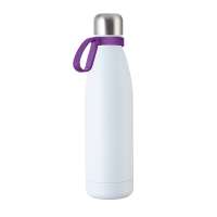 Flasche weiß, Ring lila