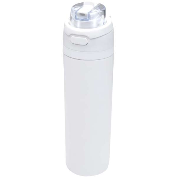 Theron 800 ml RCS-Wasserflasche aus recyceltem, einwandigem Edelstahl mit Multifunktionsdeckel und K