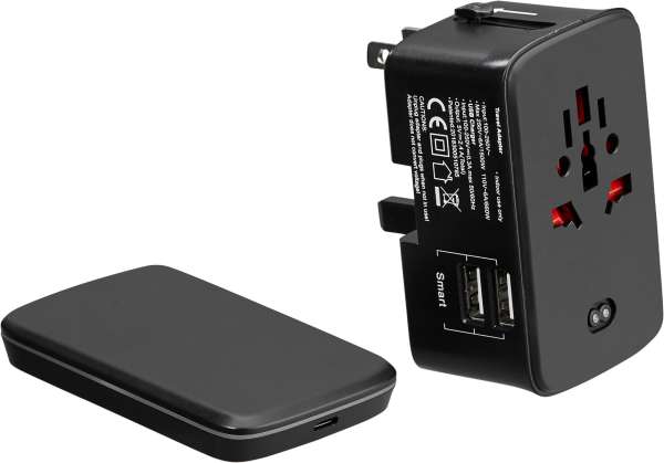 Reiseadapter mit magnetischem 10 Watt Wireless Charger