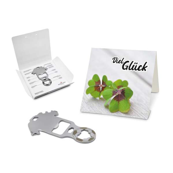 Geschenkartikel: ROMINOX® Key Tool Funktionen) im Motiv-Mäppchen Viel Glück