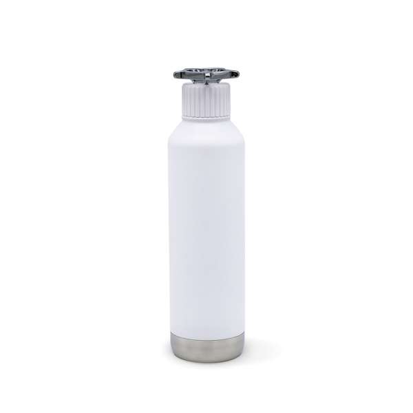 Spiglo Trinkflasche aus recy. Edelstahl, 780 ml. Mit radförmigem Deckel
