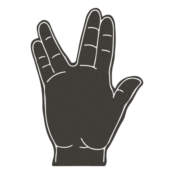 Winkehand aus Schaumstoff VULKANIER GRUß