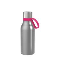 Flasche silber, Ring magenta