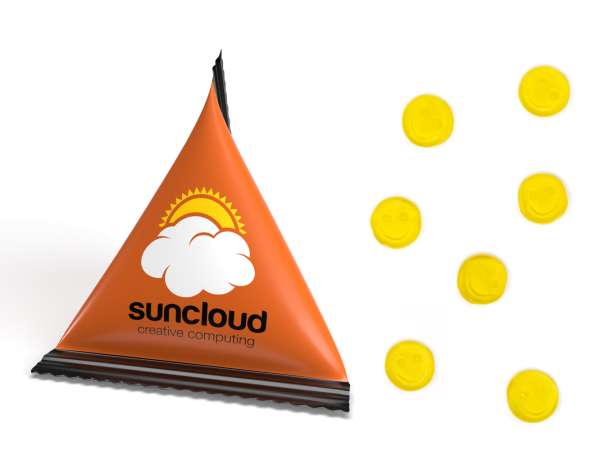 Mini Tetraeder Fruchtgummi