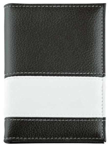 CreativDesign® Ausweistasche "LookPlus" schwarz / schwarz