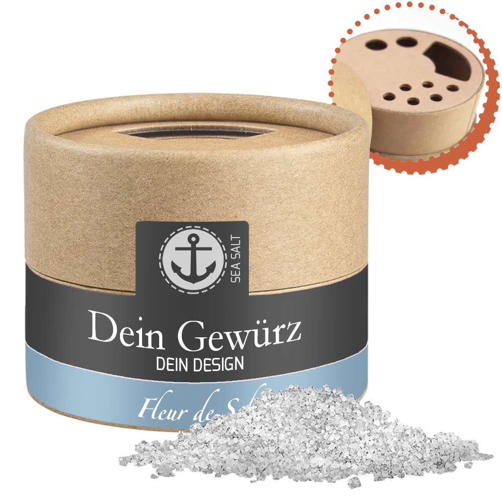 Fleur de Sel, ca. 40g, Kraftpapierstreuer Mini
