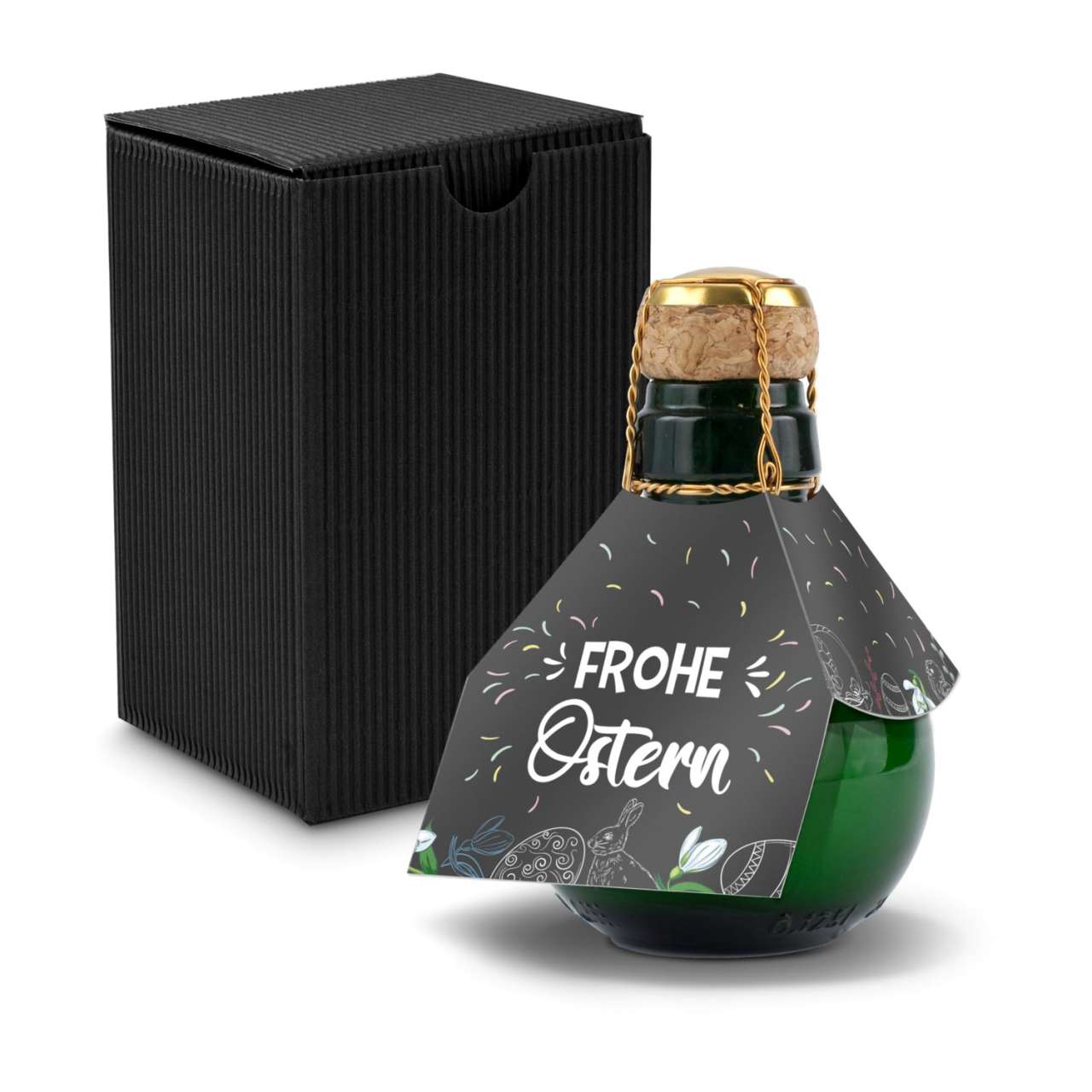 Kleinste Sektflasche der Welt! Frohe Ostern - Inklusive Geschenkkarton in, 125 ml
