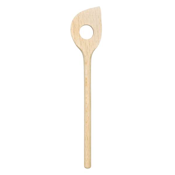 Kochlöffel spitz mit Loch 16 cm, Buche
