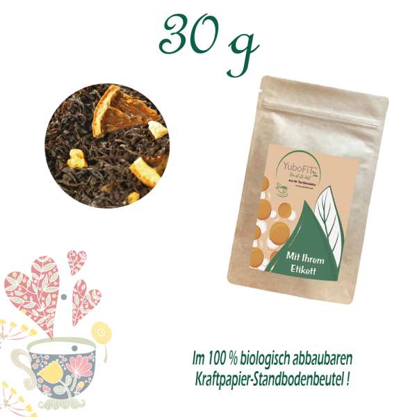 YuboFiT® Schwarzer Tee ORANGE SYMBIOSIS