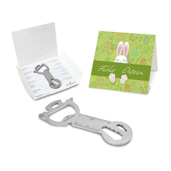 Geschenkartikel: ROMINOX® Key Tool Funktionen) im Motiv-Mäppchen Osterhase