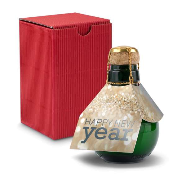 Kleinste Sektflasche der Welt! Happy New Year - Inklusive Geschenkkarton in, 125 ml