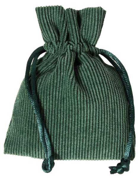 Cord-Säckchen 7,5 x 10cm grün