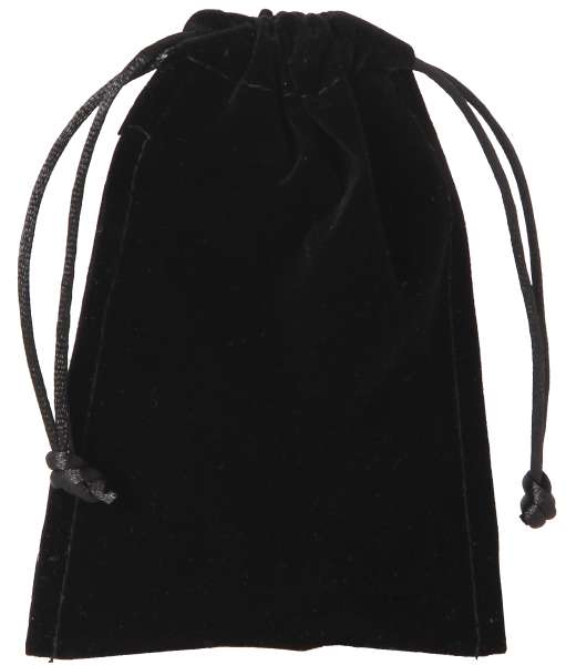 Samtbeutel groß schwarz