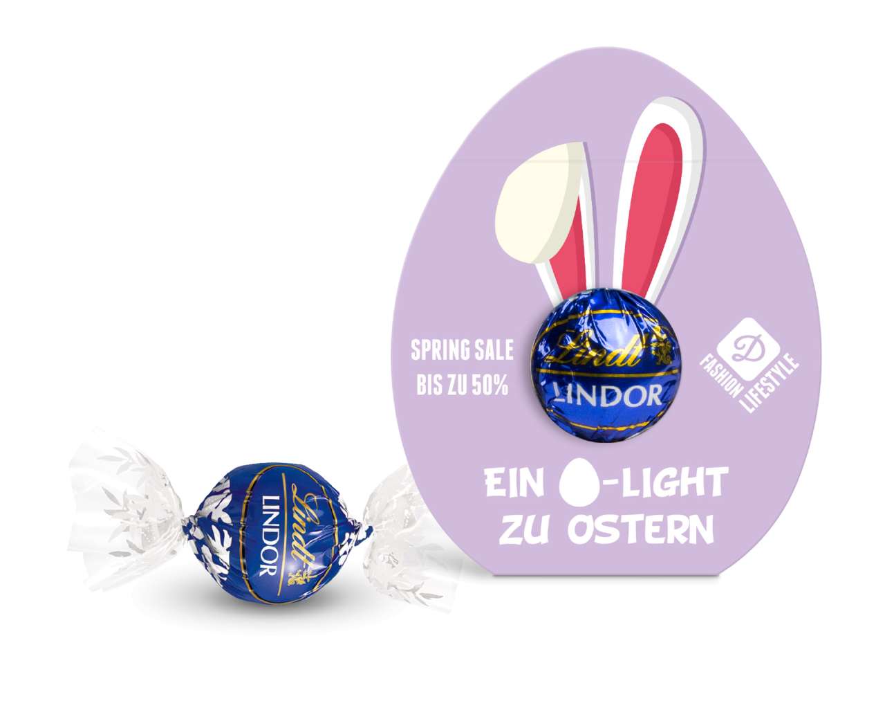 Lindt Lindor Kugel in Werbekartonage 