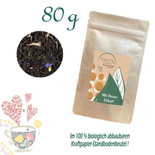 YuboFiT® Earl Grey Blue Flower Tee