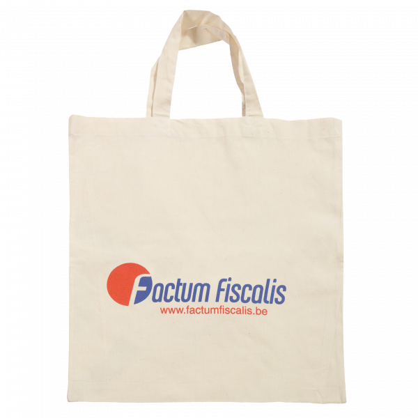 Baumwolltasche naturfarben mit kurzen Henkeln 136 gr / m2