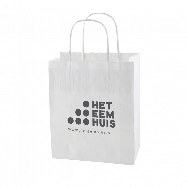 ARCE Ecru Papiertasche weiß und braun