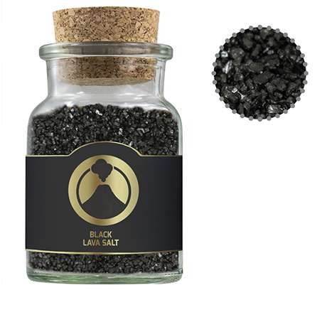 Gewürzmischung Black Lava Salz, ca. 135g, Korkenglas