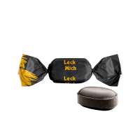 Himbeer-Lakritz Bonbons, oval, einzeln eingewickelt