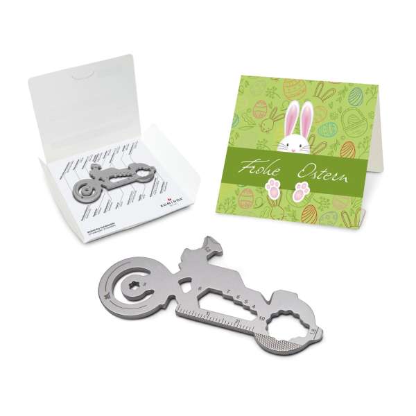 Geschenkartikel: ROMINOX® Key Tool Funktionen) im Motiv-Mäppchen Osterhase