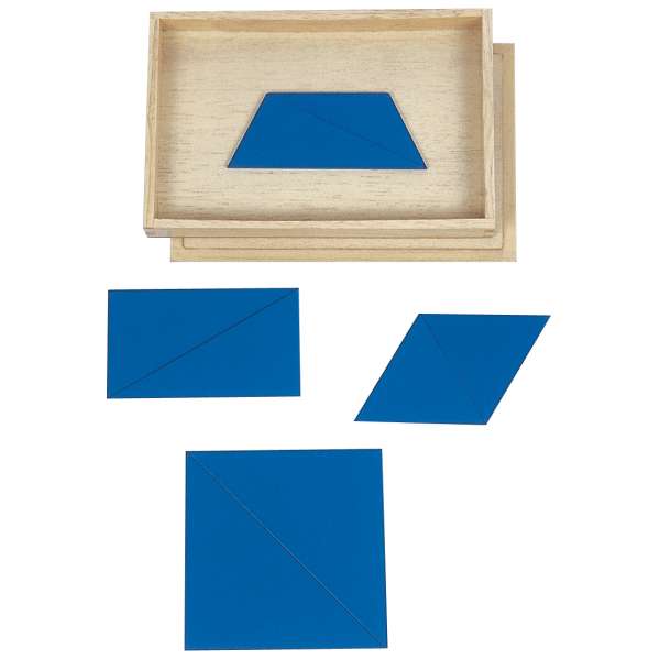 Blaue Dreiecke in 4-eckiger Box