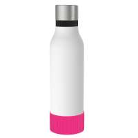 Flasche weiß, Hülle magenta